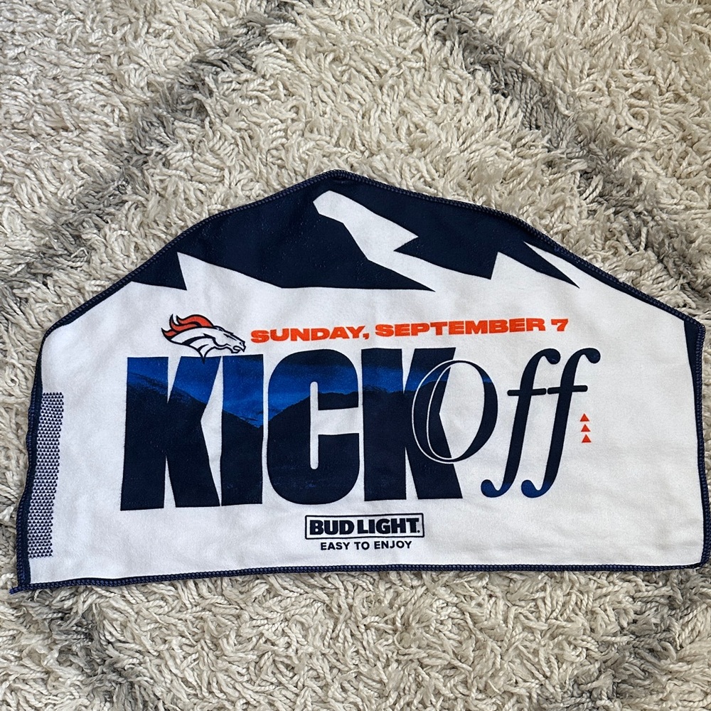 Denver Bronco Football Kickoff Towel